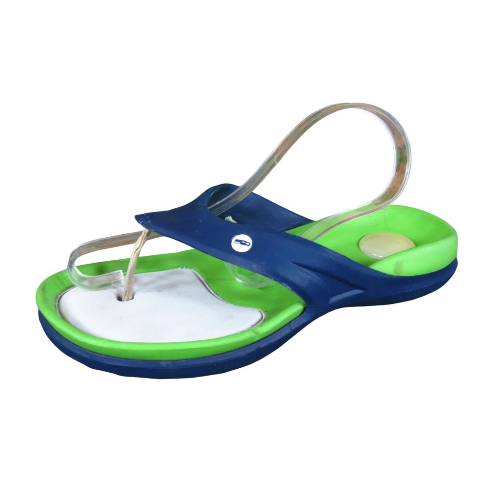Hawaiian‎ Jellys Seahawks Women Flip Flop Sandals Size 6 Casual Beach Navy Green
